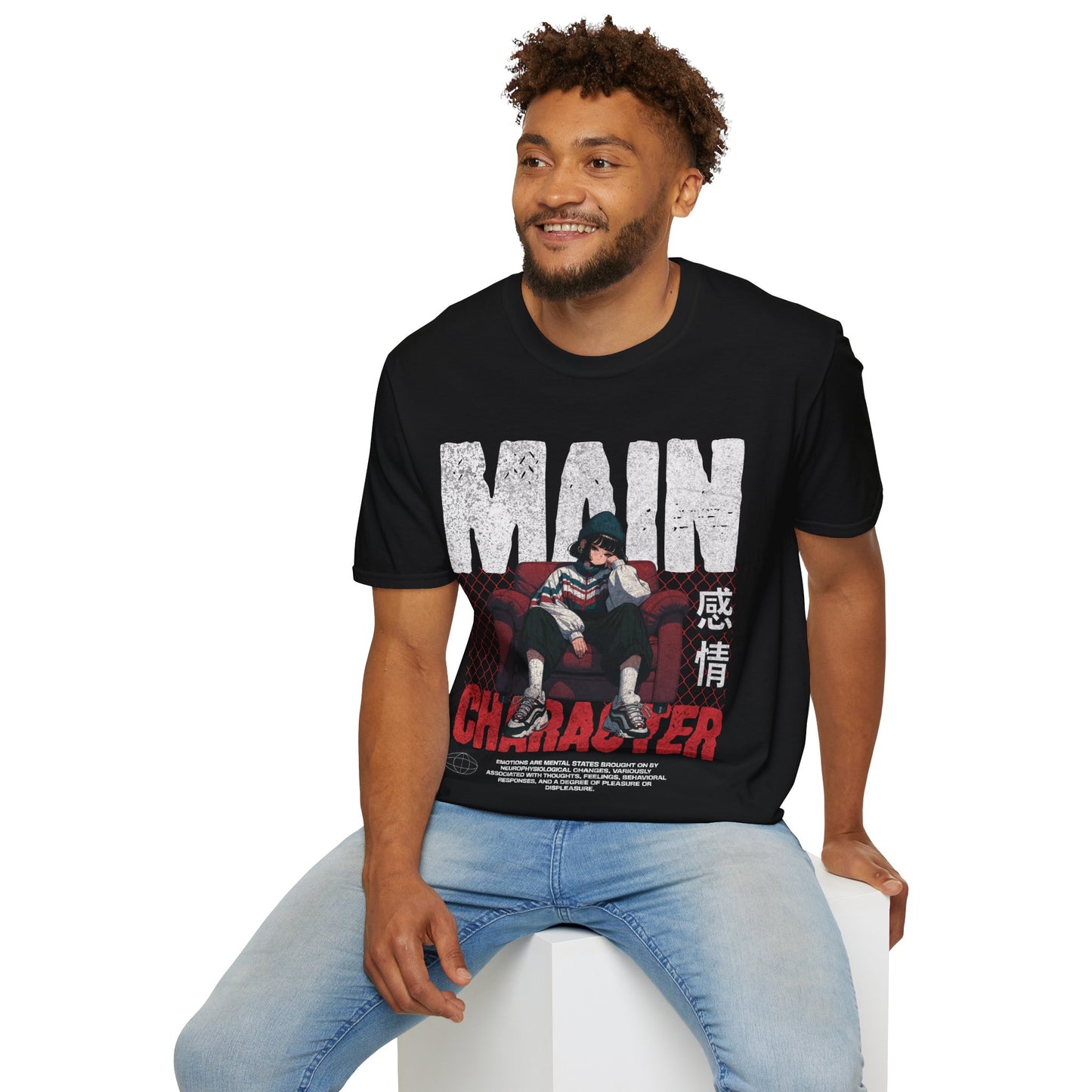 Main Character Unisex Softstyle T-Shirt - Cool Graphic Tee for Anime Fans