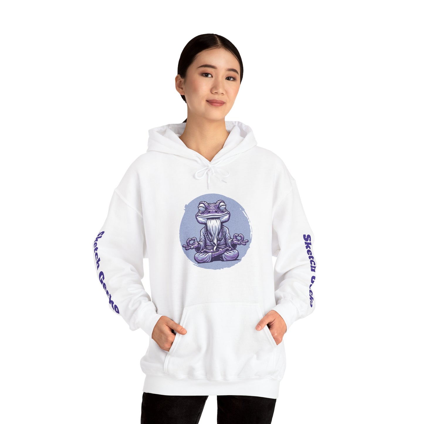 Meditative Gecko Hoodie - Achieve Inner Peace Sweatshirt
