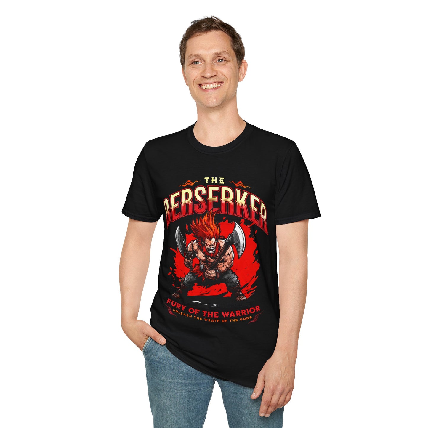 The Berserker Unisex Softstyle T-Shirt - Fury of the Warrior Design