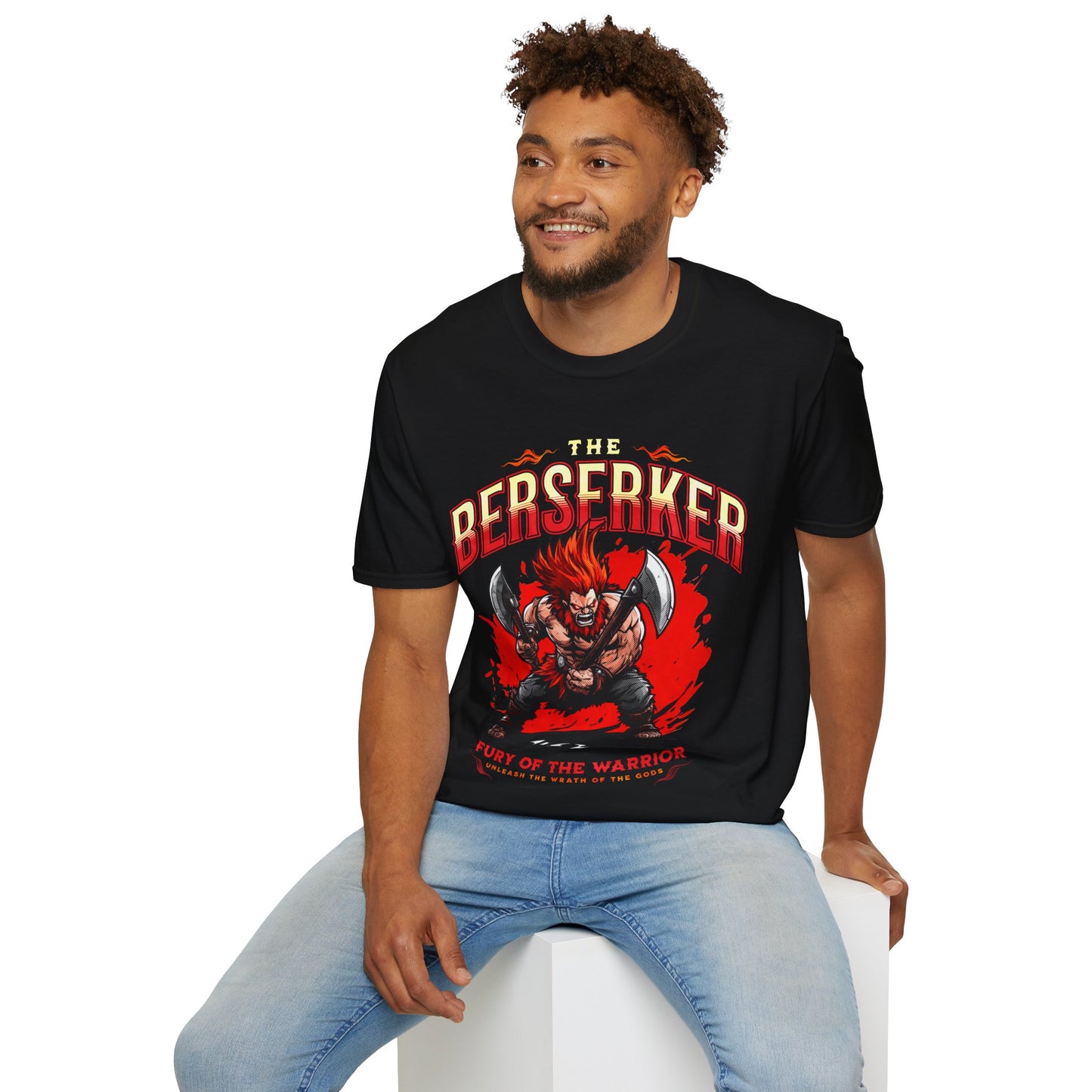 The Berserker Unisex Softstyle T-Shirt - Fury of the Warrior Design