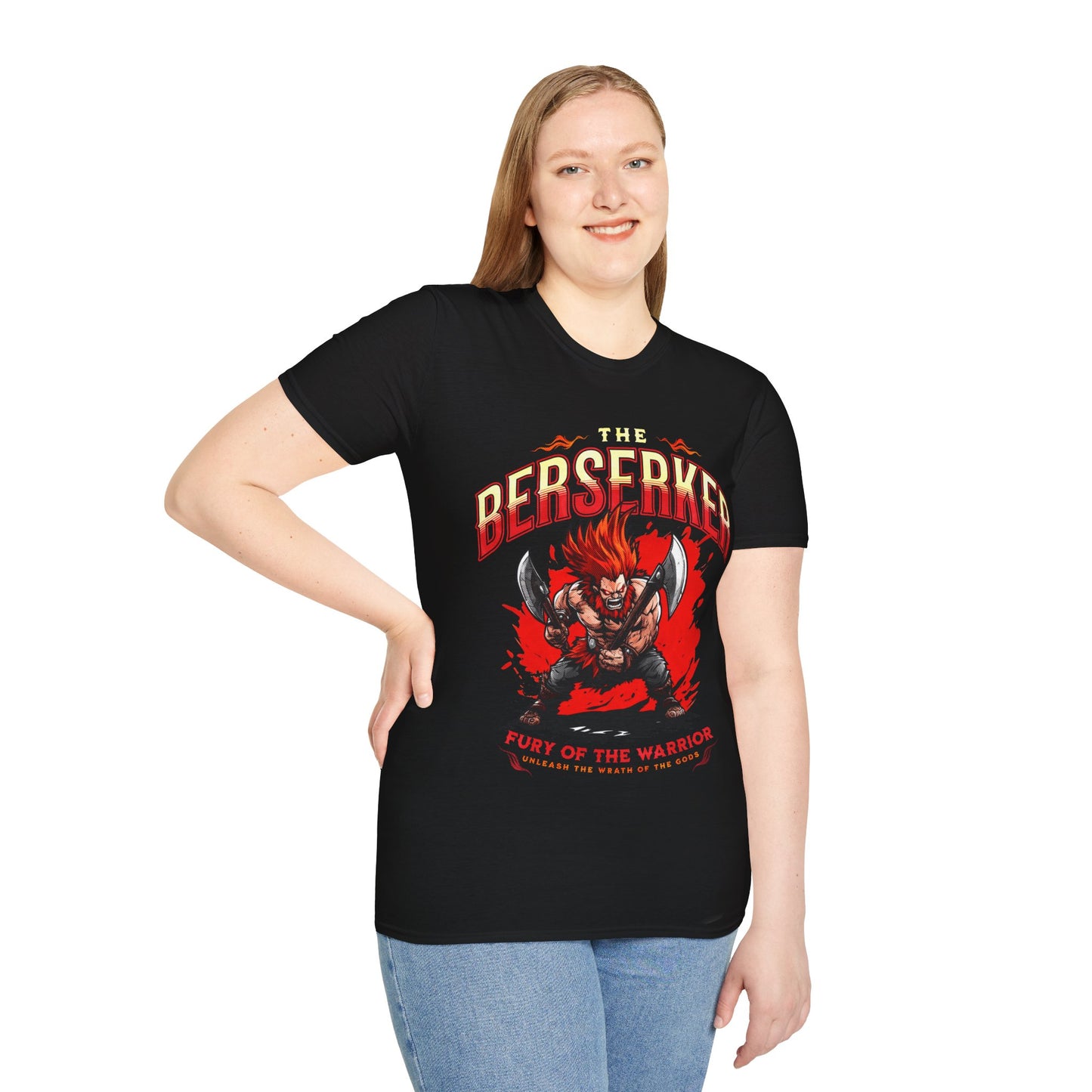 The Berserker Unisex Softstyle T-Shirt - Fury of the Warrior Design