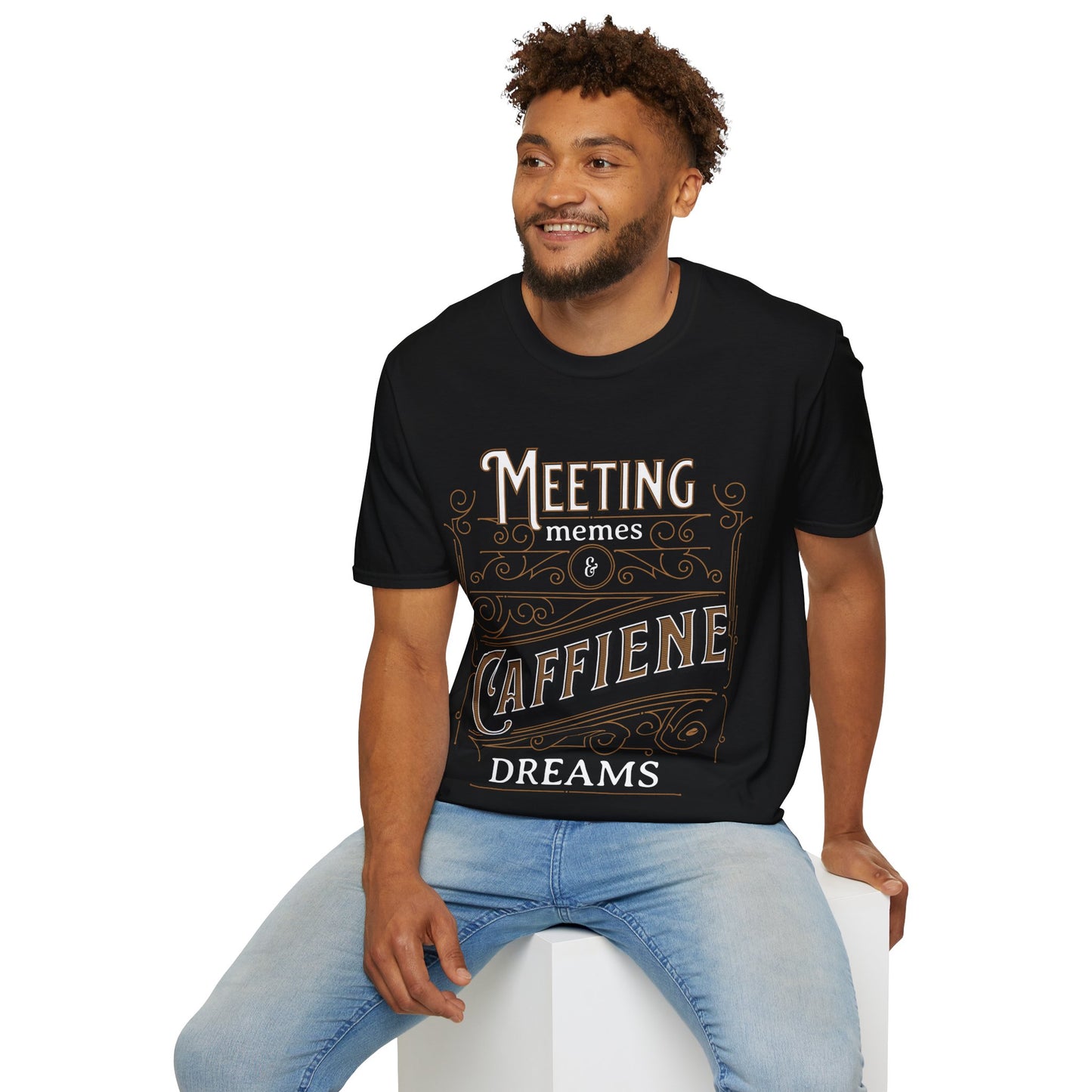 Caffeine Dreams Unisex Softstyle T-Shirt - Perfect Gift for Coffee Lovers