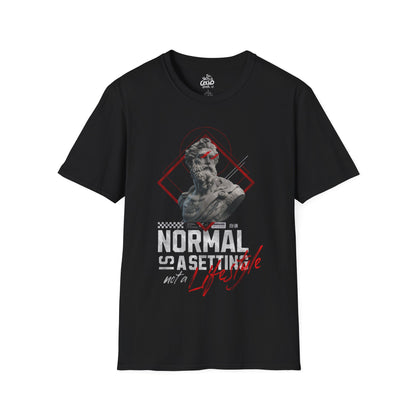 Unisex Graphic Tee: 'Normal is a Setting on a Dryer', Casual Wear, Gift for Friends, Trendy Streetwear, Cool Affirmation Shirt
