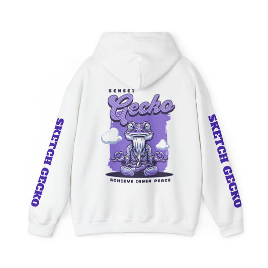 Chill Gecko Design Sweatshirt, Unisex Hoodie, Achieve Inner Peace Apparel, Cozy Relaxation Gift, Perfect for Meditation and Nature Lovers