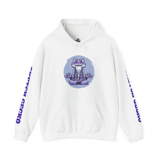 Chill Gecko Design Sweatshirt, Unisex Hoodie, Achieve Inner Peace Apparel, Cozy Relaxation Gift, Perfect for Meditation and Nature Lovers