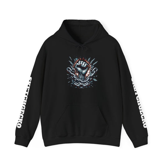 Empowerment Hooded Sweatshirt - Bold Art for Activists, Unisex Gift, Streetwear, Powerful Message, Inspirational Apparel