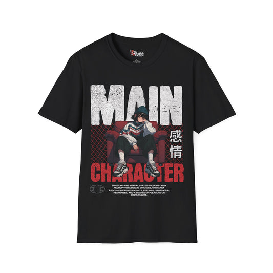 Main Character Unisex Softstyle T-Shirt - Cool Graphic Tee for Anime Fans